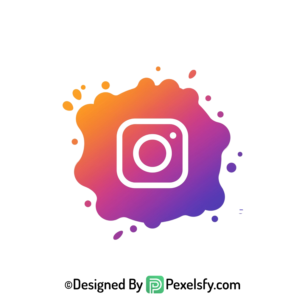 Instagram Logo PNG with Splash Effect transparent