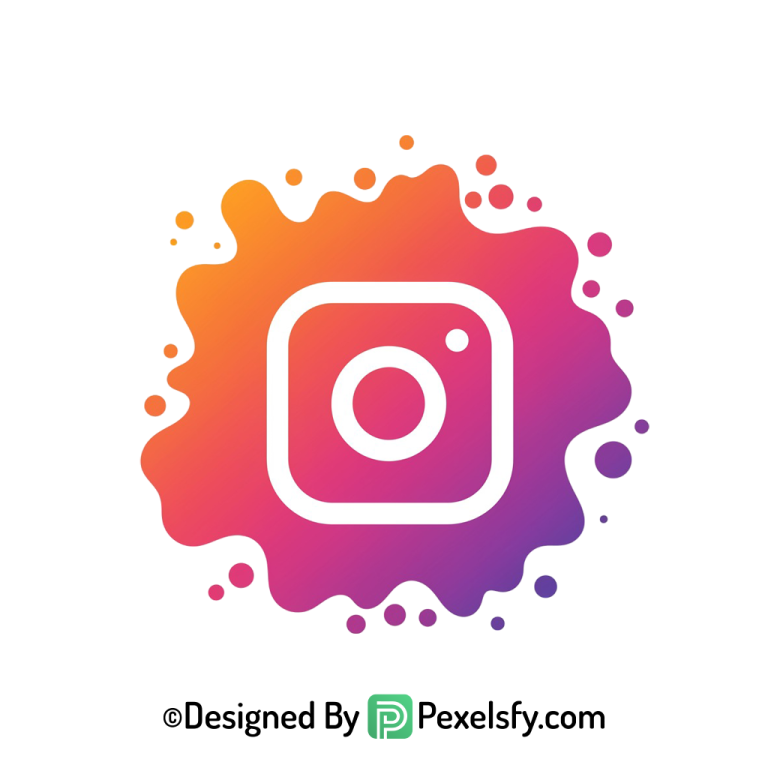 Instagram Branding Splash Logo PNG transparent background