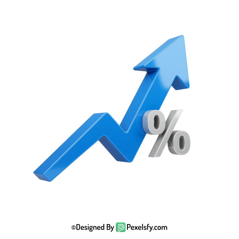 tariff arrow png with percentage for presentations,