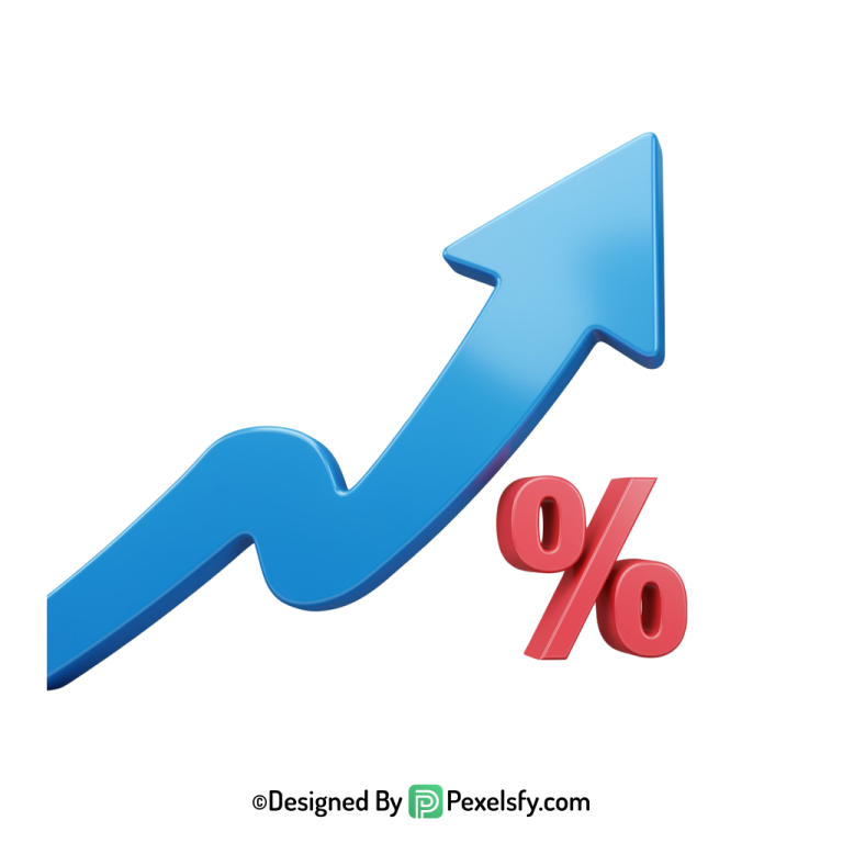 minimal tariff arrow png with percentage template,