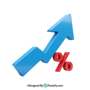 tariff arrow png with percentage icon set,
