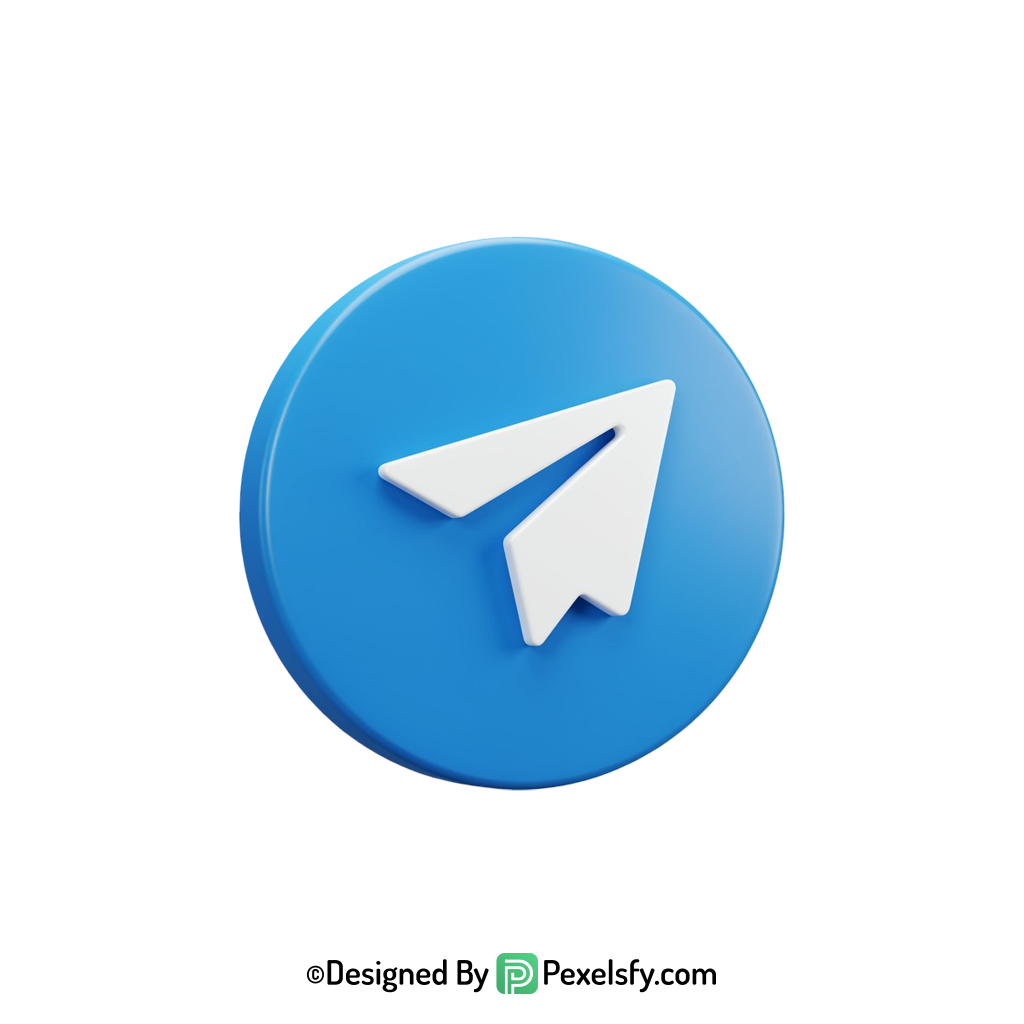 modern telegram logo png for UI, transparent