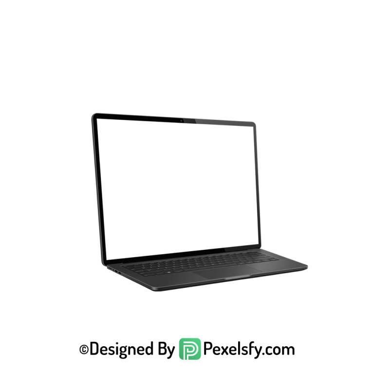 White Screen Laptop PNG Transparent Background, transparent