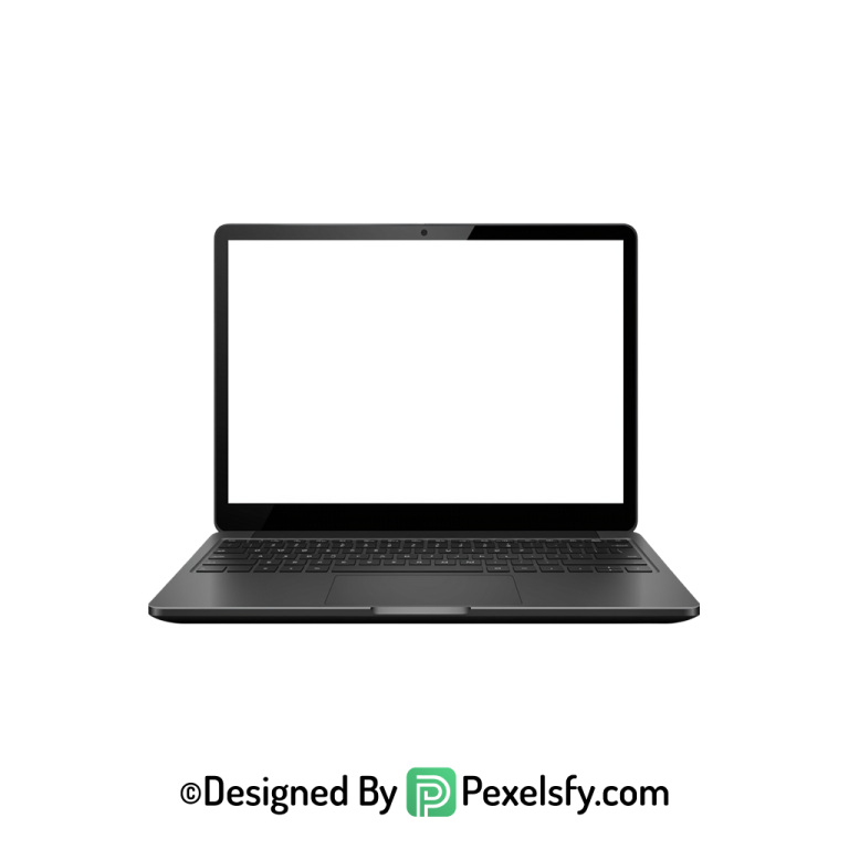 White Screen Laptop PNG Top Angle, transparent