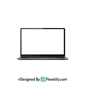 Laptop with White Screen PNG, transparent background