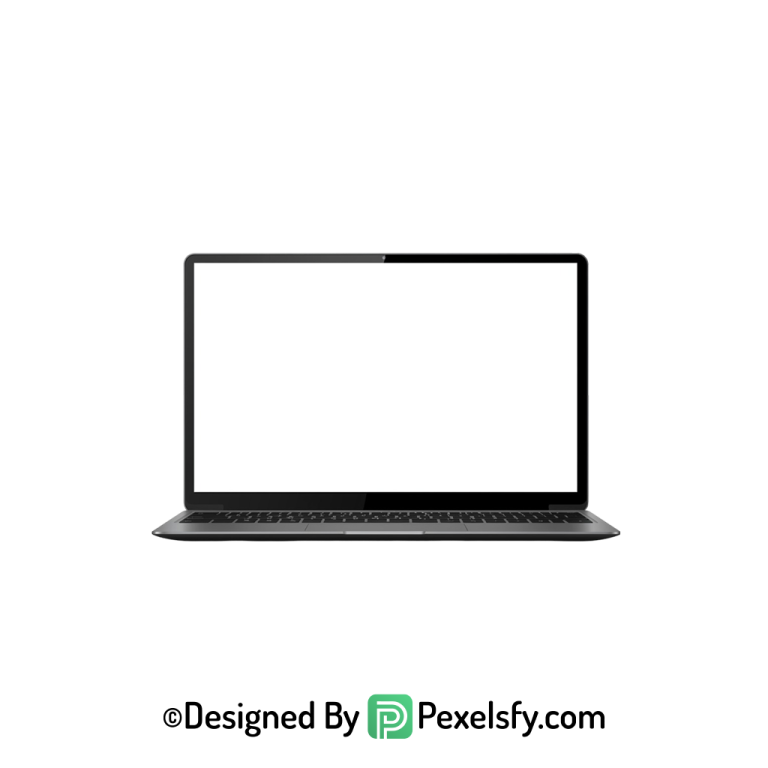 Laptop with White Screen PNG, transparent background