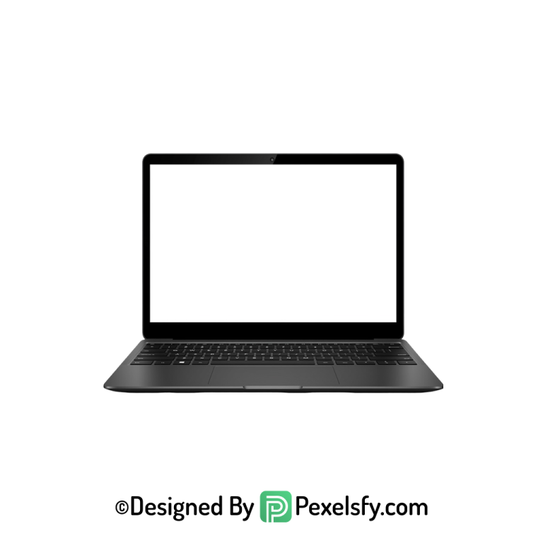 White Screen Laptop PNG for Designers, transparent