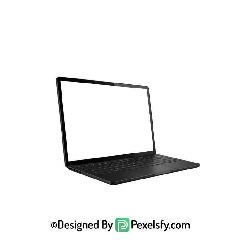 White Screen Laptop PNG for Ads, transparent