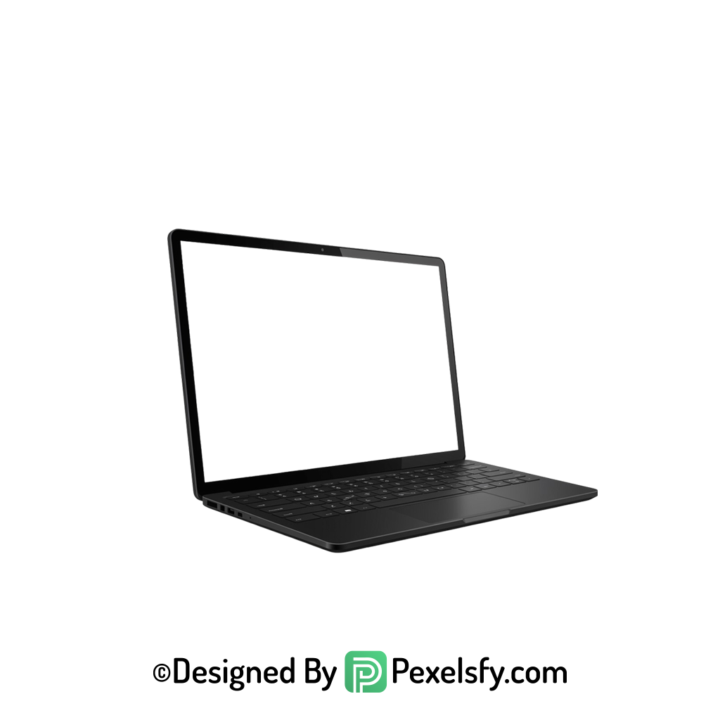 White Screen Laptop PNG for Ads, transparent