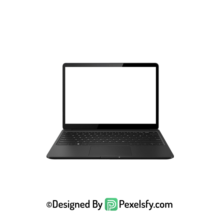 White Screen Laptop PNG Display, transparent background