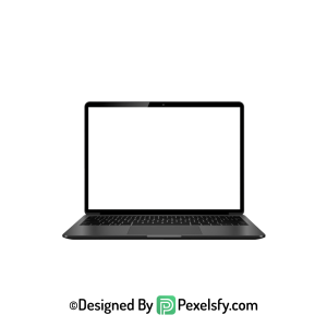 Modern White Screen Laptop PNG, transparent background