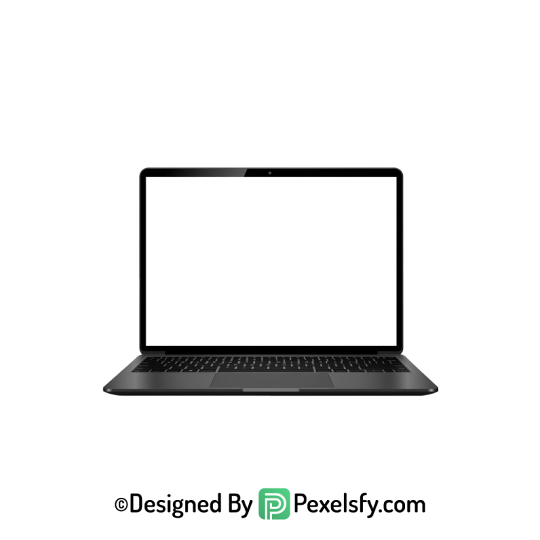 Modern White Screen Laptop PNG, transparent background