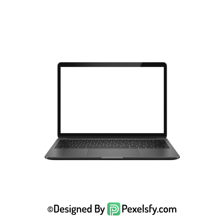 White Screen Laptop PNG Vector Style, transparent