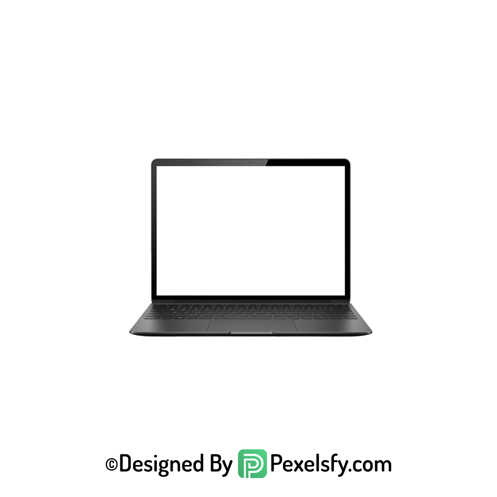 White Screen Laptop PNG High Resolution, transparent