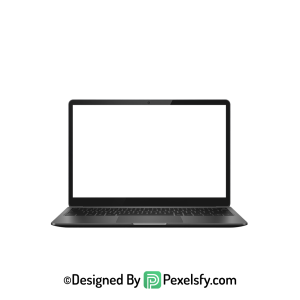 White Screen Laptop PNG for Branding, transparent