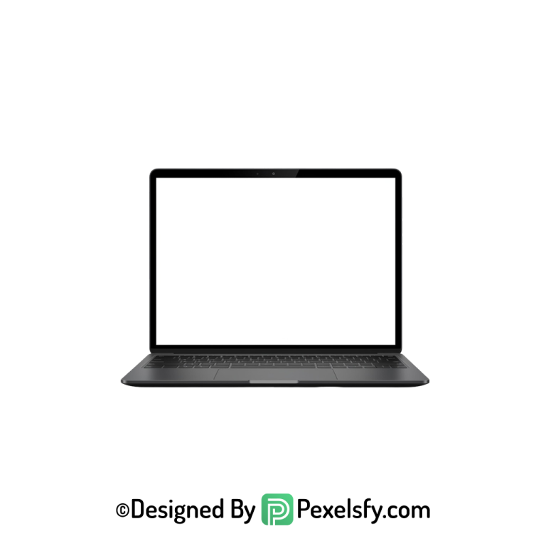 White Screen Laptop PNG for Marketing, transparent
