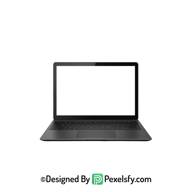 Editable White Screen Laptop PNG, transparent background
