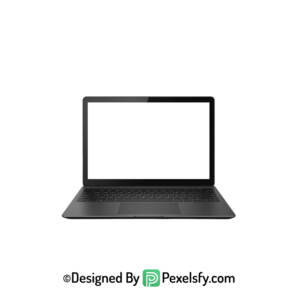 Editable White Screen Laptop PNG, transparent background