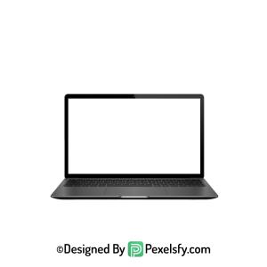 Laptop PNG with White Screen Background, transparent