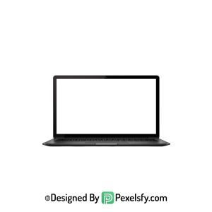 Realistic White Screen Laptop PNG, transparent background