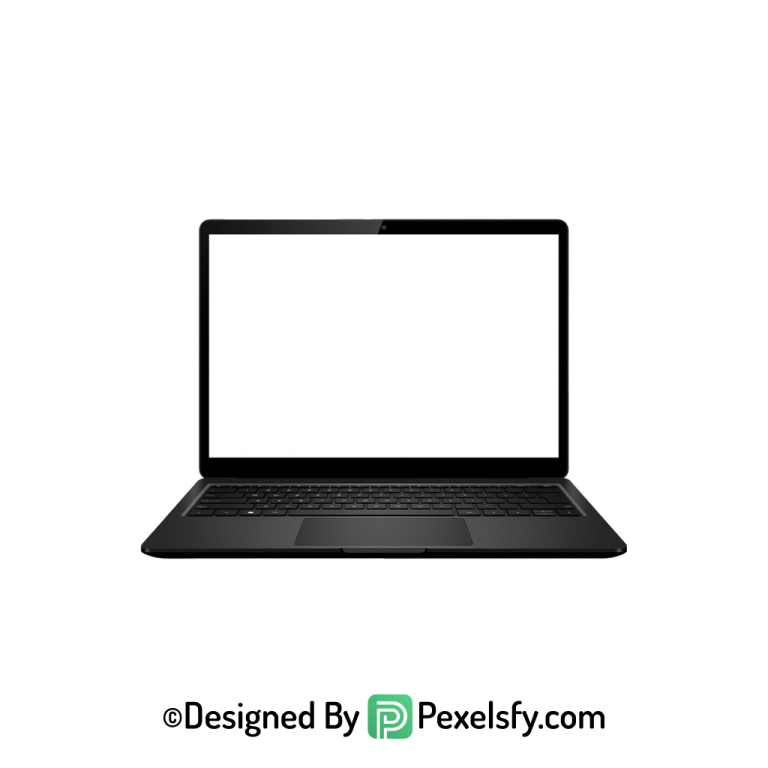 Editable Laptop PNG White Display, transparent background