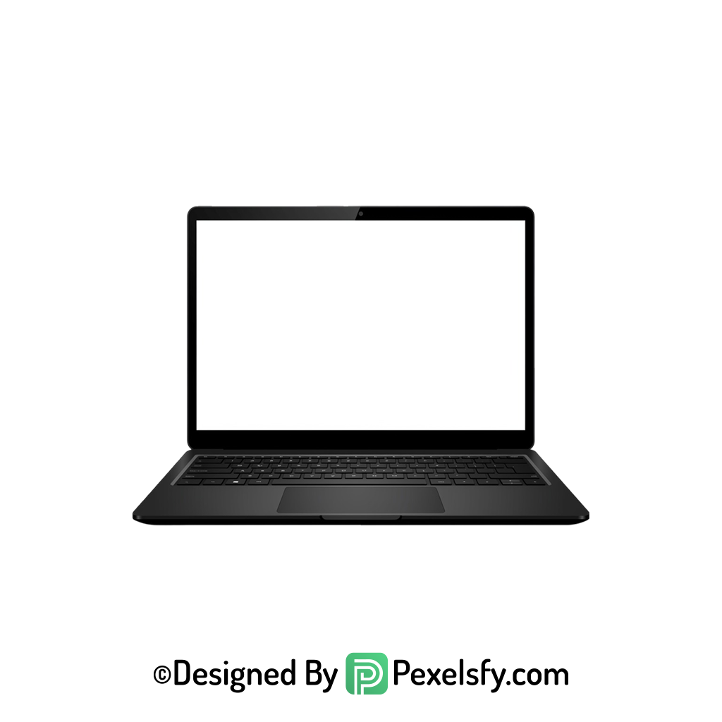 Editable Laptop PNG White Display, transparent background