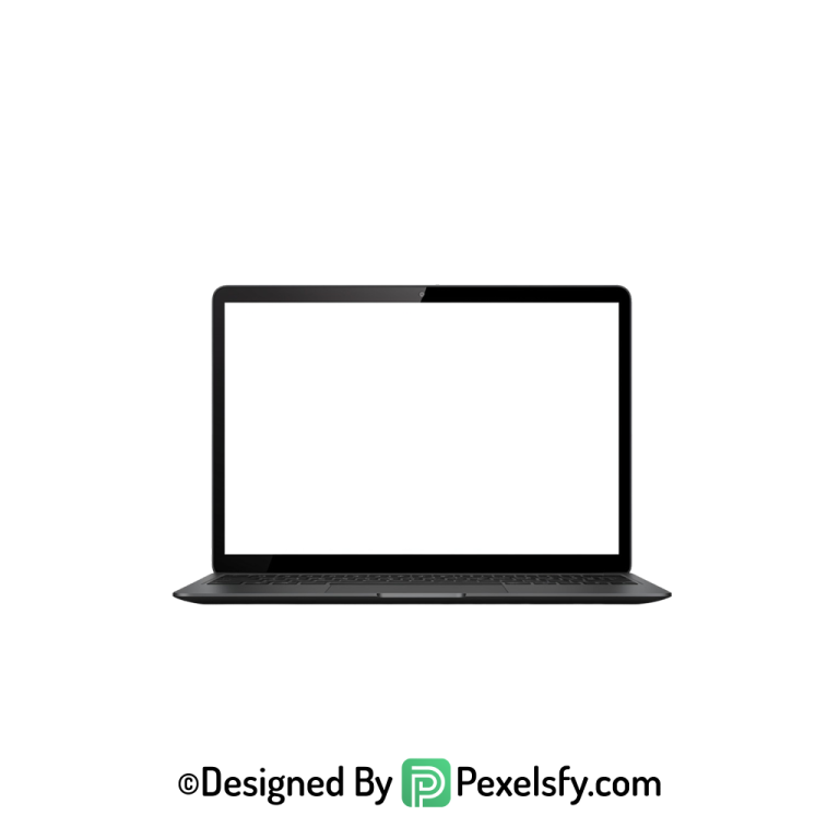 Professional White Screen Laptop PNG, transparent background