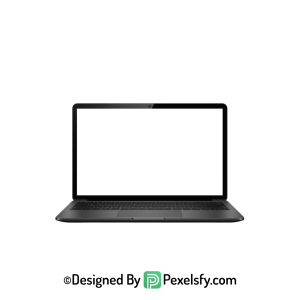 HD White Screen Laptop PNG, transparent background