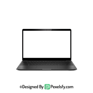Flat White Screen Laptop PNG, transparent background