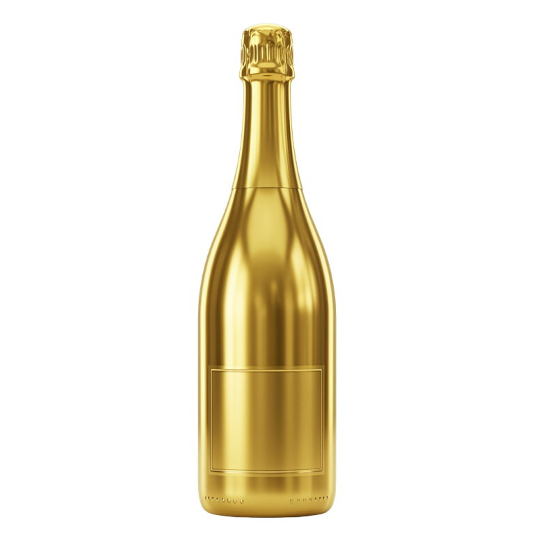 Champagne Golden Bottle Png 1