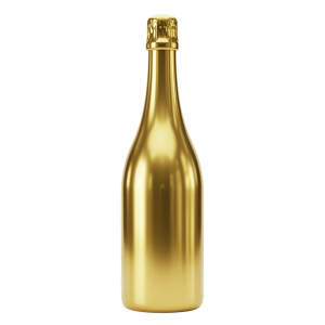 Champagne Golden Bottle Png 10