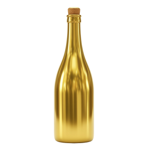 Champagne Golden Bottle Png 12