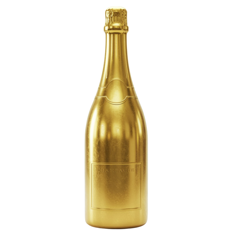 Champagne Golden Bottle Png 13