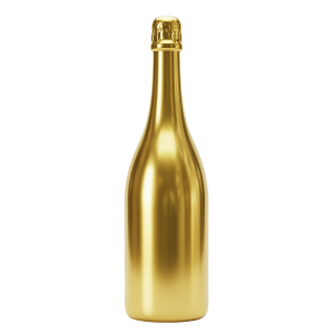 Champagne Golden Bottle Png 15