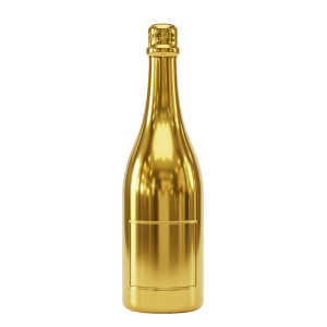 Champagne Golden Bottle Png 16