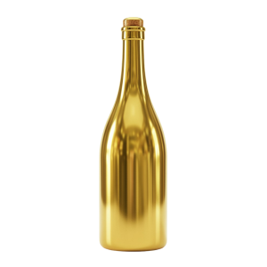 Champagne Golden Bottle Png 18
