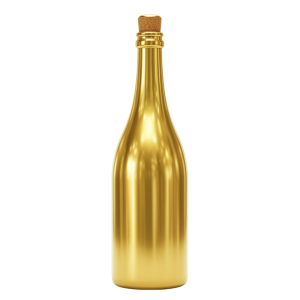 Champagne Golden Bottle Png 19
