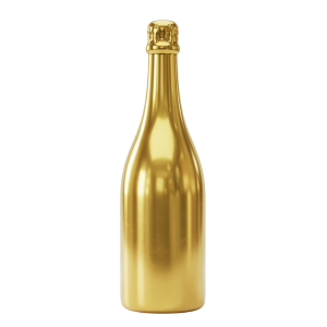 Champagne Golden Bottle Png 2