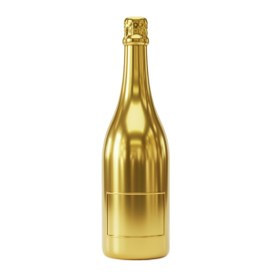 Champagne Golden Bottle Png 20