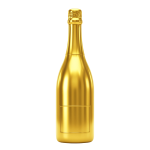 Champagne Golden Bottle Png 21