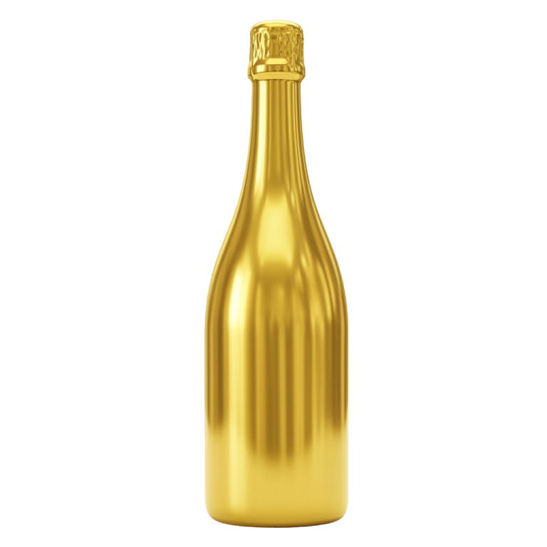 Champagne Golden Bottle Png 22