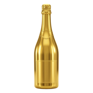 Champagne Golden Bottle Png 23