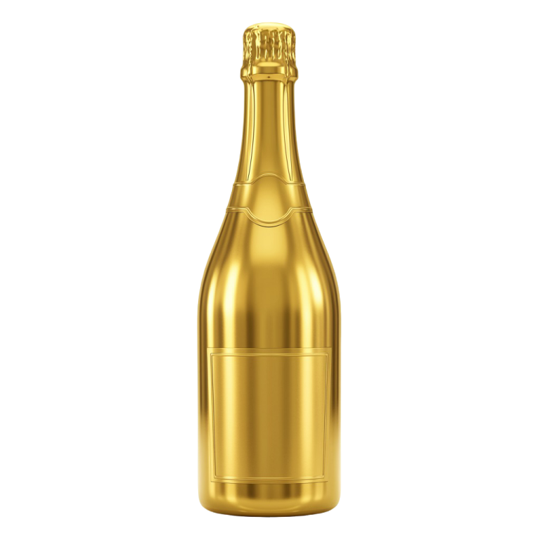 Champagne Golden Bottle Png 23