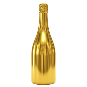 Champagne Golden Bottle Png 27