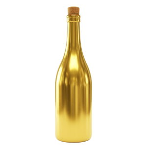 Champagne Golden Bottle Png 28