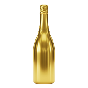 Champagne Golden Bottle Png 29