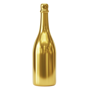 Champagne Golden Bottle Png 30