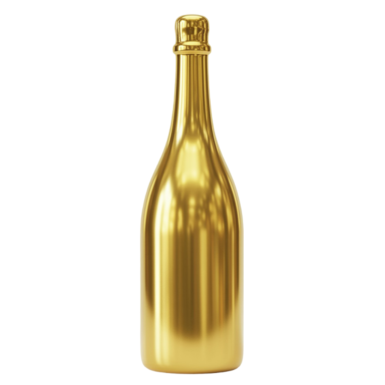 Champagne Golden Bottle Png 30