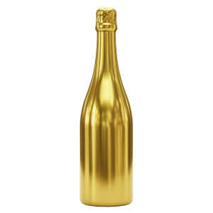 Champagne Golden Bottle Png 31
