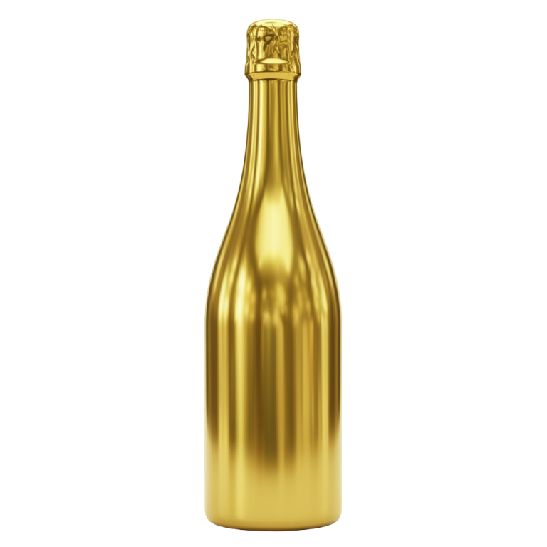 Champagne Golden Bottle Png 31